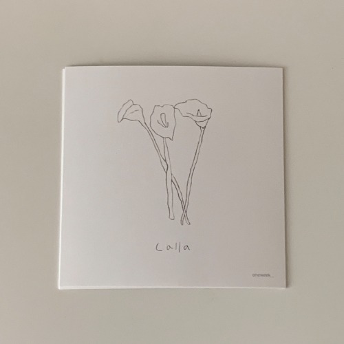 Coloring postcard 01 flower - Calla