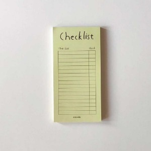 Lime yellow checklist