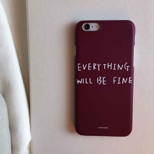 Everything will be fine - burgundy